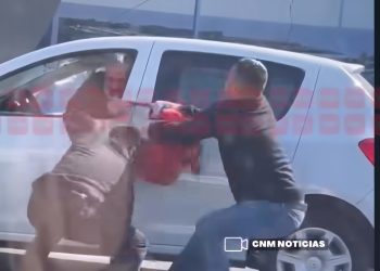 Violento robo tipo salidera bancaria en Núñez a plena luz del día. Video-