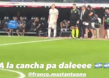 El aliento de Franco Colapinto para Mastantuono en su debut con el Real Madrid