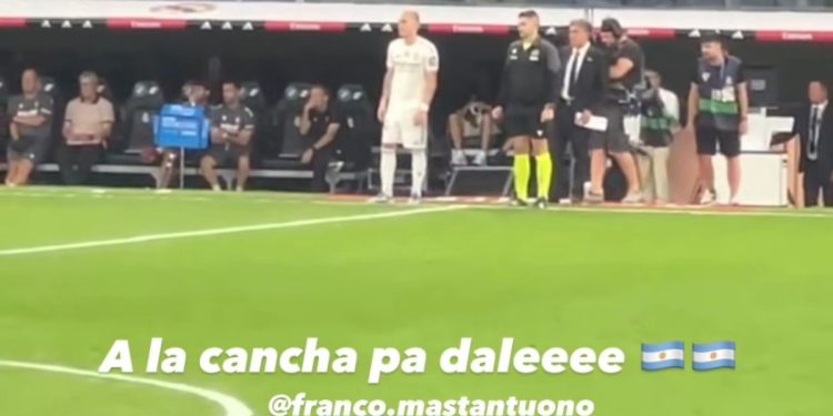 El aliento de Franco Colapinto para Mastantuono en su debut con el Real Madrid
