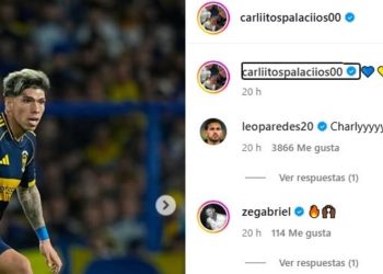 El nuevo posteo de Carlos Palacios y el intercambio top con Leandro Paredes