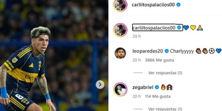 El nuevo posteo de Carlos Palacios y el intercambio top con Leandro Paredes