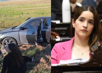 Una diputada libertaria resultó con heridas leves al despistarse su auto