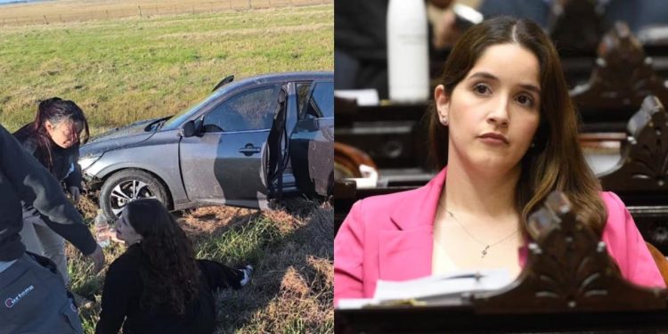 Una diputada libertaria resultó con heridas leves al despistarse su auto