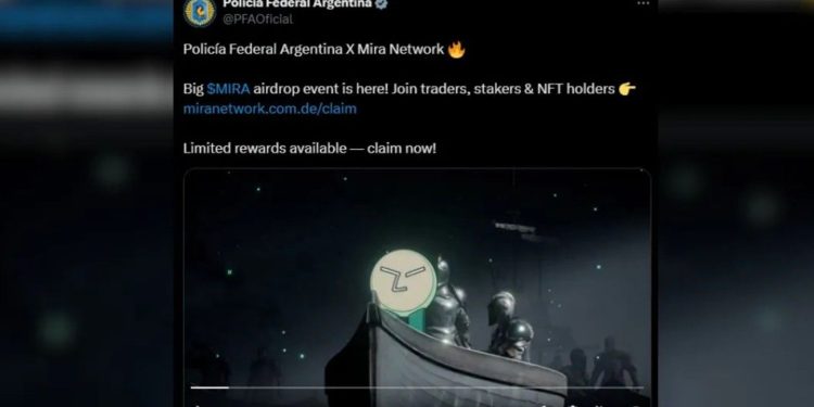 Hackeo internacional a la Policía Federal para promocionar criptomoneda