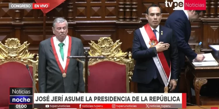 Perú: José Jerí asume la presidencia interina tras la destitución exprés de Dina Boluarte