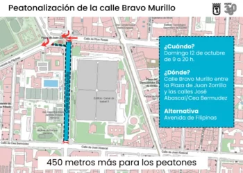 El Ayuntamiento de Madrid peatonalizará este domingo un tramo de Bravo Murillo en Chamberí