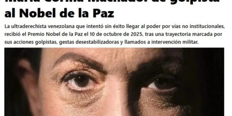 Toda la furia del chavismo por el premio Nobel a María Corina Machado, vía Telesur
