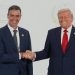 Trump saluda a Sánchez con una sonrisa pero le recuerda el gasto militar de España en la OTAN