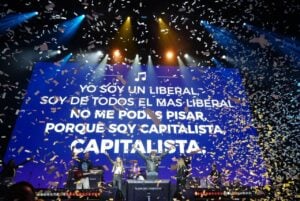 Milei en el acto libertario.
