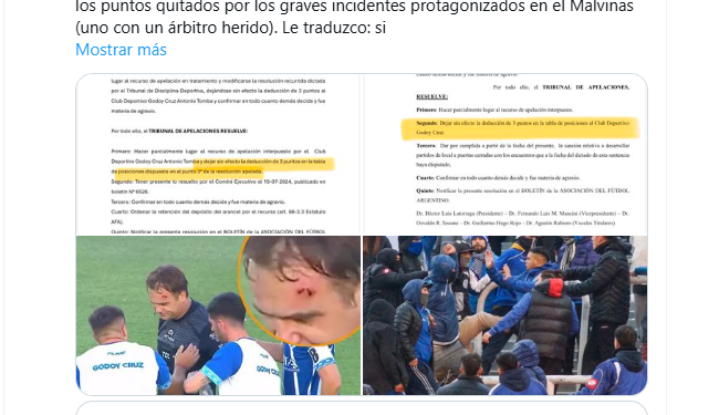 Tiembla el Tomba: un allegado al Chiqui Tapia le “refrescó” la memoria a Cornejo por su crítica a la AFA