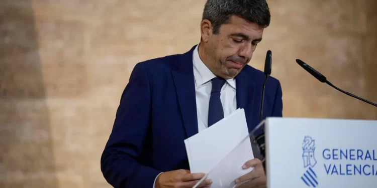 Comparecencia de Carlos Mazón, presidente de la Comunidad Valenciana, para anunciar su dimisión abre una crisis
