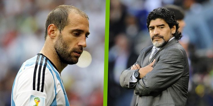 Pablo Zabaleta explicó por qué se ausentó en el ciclo Maradona: “Tuve un momento desagradable con Diego y no me convocó más”