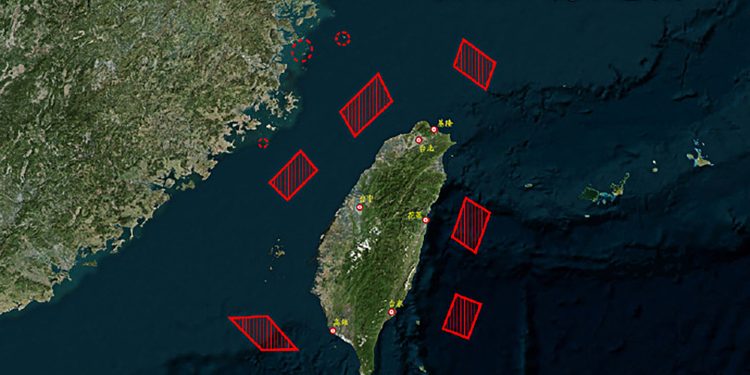 Taiwán denuncia un despliegue masivo de fuerzas chinas en un ejercicio de bloqueo alrededor de la isla
