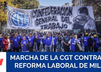 La CGT marchó en Plaza de Mayo contra la reforma laboral y anticipó un “paro nacional”
