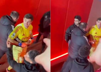 Video: el cruce del Dibu Martínez con los hinchas del Arsenal