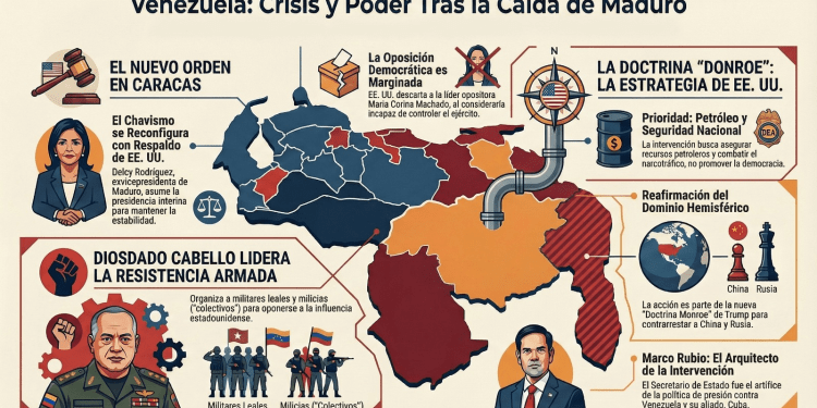 Venezuela al filo de la guerra civil: vacío de poder, milicias en las calles y un tablero regional en máxima tensión