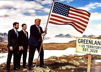 Trump vuelve a provocar y publica una imagen donde planta la bandera de Estados Unidos en Groenlandia