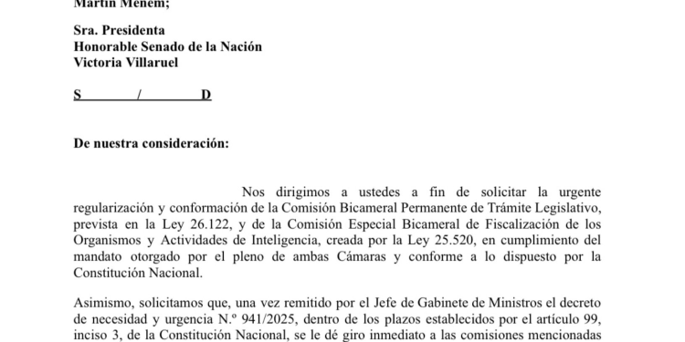 Reforma de la SIDE: Arrieta se sumó a la embestida opositora que exige la conformación de la bicameral de Inteligencia