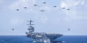 Portaaviones USS Gerald R. Ford deja el Caribe y se suma al cerco naval de EE.UU. sobre Irán