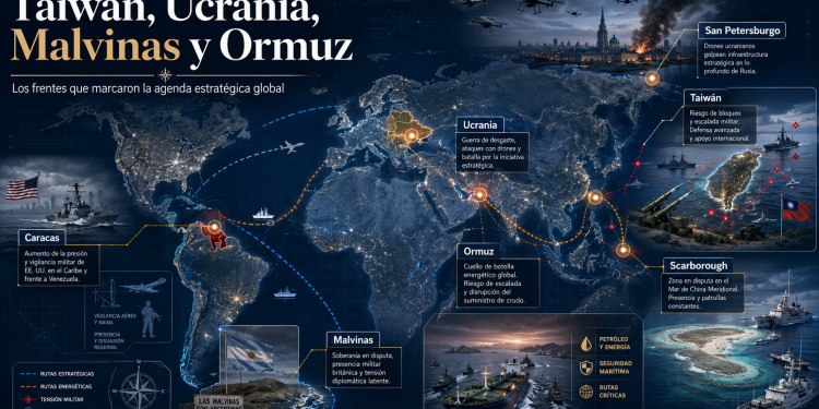 Taiwán, Ormuz, Ucrania y Malvinas: los frentes que reordenan el tablero estratégico global