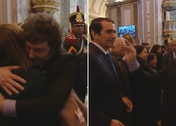 Milei abrazó a Bullrich, esquivó saludar a senador de LLA y dejó otra postal de poder interno tras el Tedeum