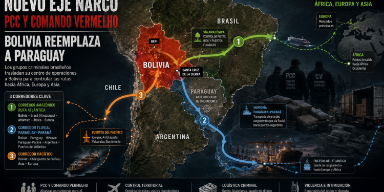 Bolivia reemplaza a Paraguay como base del PCC y el Comando Vermelho y se convierte en nuevo centro regional del narcotráfico