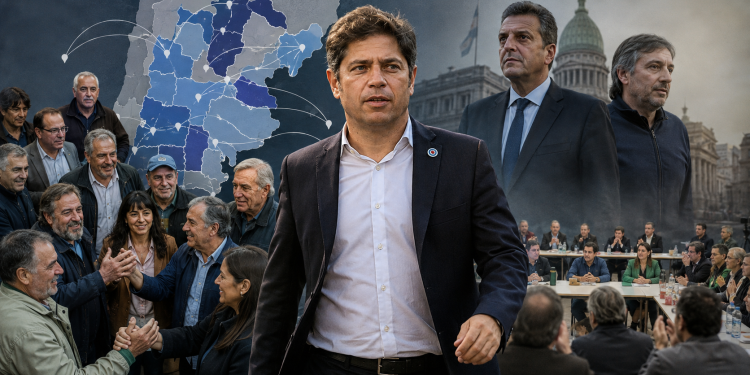 Kicillof se despega de Massa y Máximo y arma su propio peronismo federal