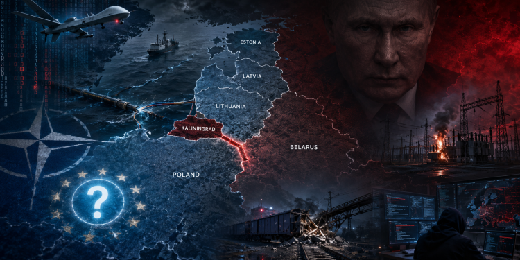“Una bomba, un drone, una duda: la posible estrategia de Putin contra la OTAN”.