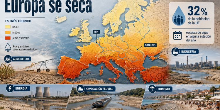 Europa se seca: la escasez de agua deja de ser un problema del Mediterráneo y amenaza a la economía del continente