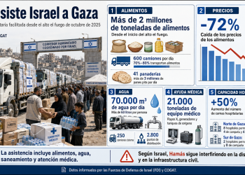 Gaza bajo asistencia masiva: Israel reporta 2 millones de toneladas de alimentos y 600 camiones diarios