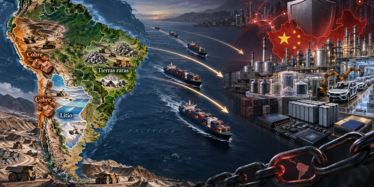 China domina el cuello de botella: América Latina tiene los minerales, pero Pekín conserva la llave industrial