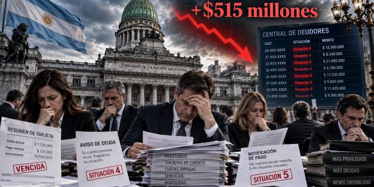 Los morosos que legislan: diputados y senadores deben más de $515 millones